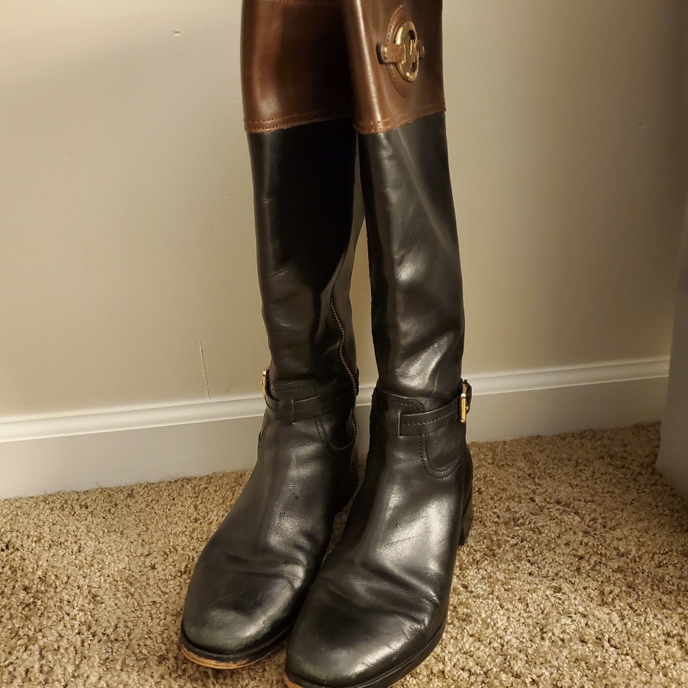 Michael Kors Two-Tone Riding Boot - Picture 4 of 5